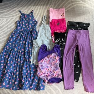 Girls size 8 clothes bundle Blue Dress and Kids Clothing Set